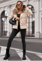 Pikowana Jacke z kapturem Forest Breeze Schwarz