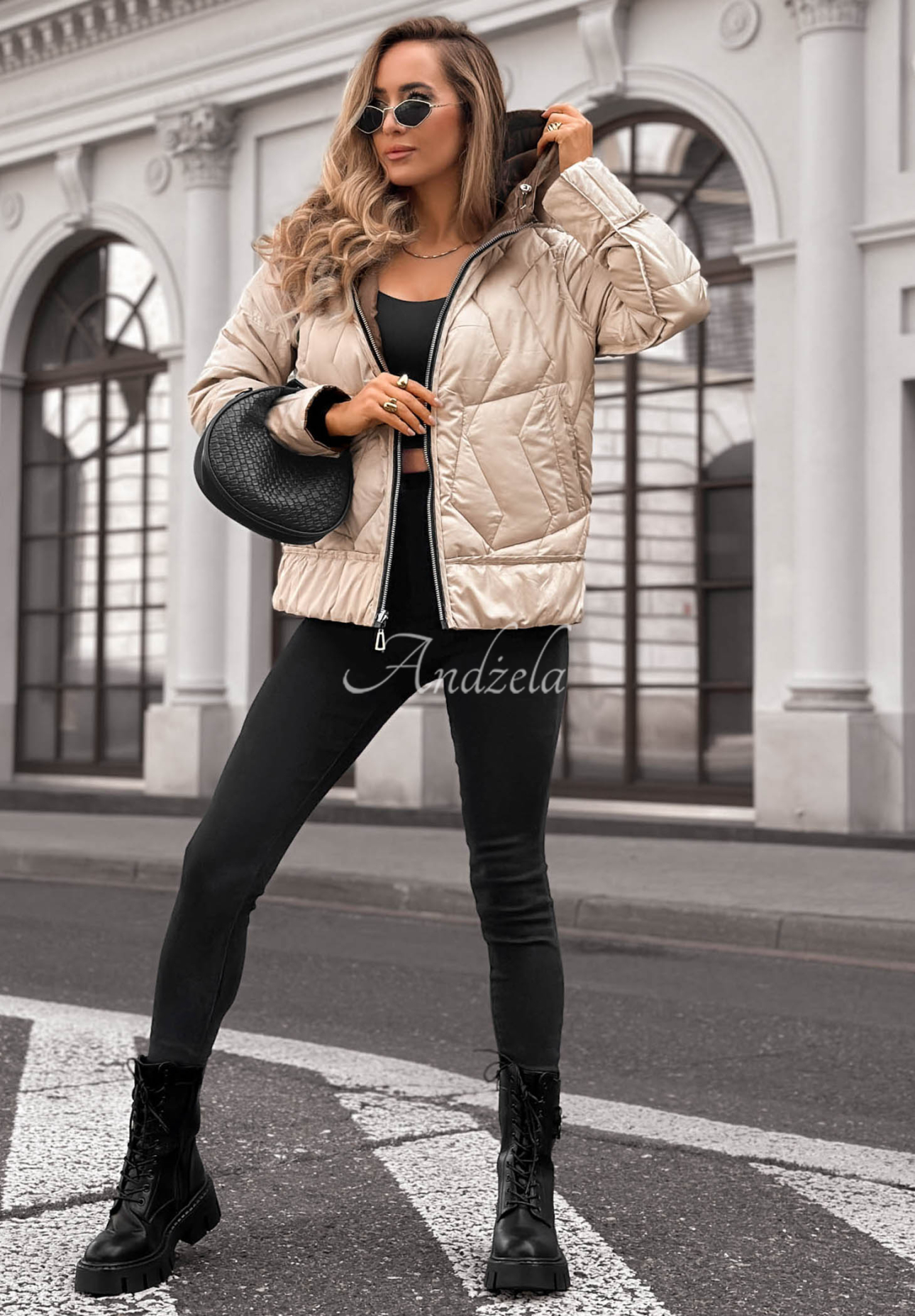 Wendbare, gesteppte Jacke mit Kapuze Forest Breeze Schokoladenbraun