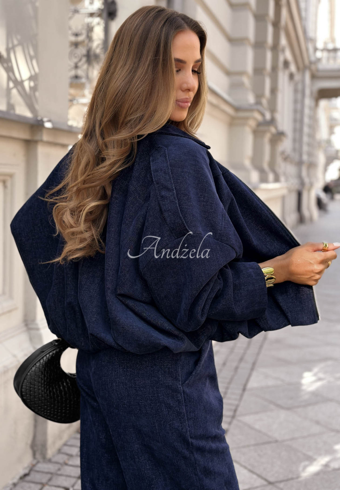 Bomberjacke Grey Skies Dunkelblau