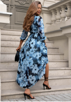 Kwiecista Kleid midi z dekoltem Moon Avenue Blau
