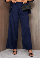 Set lekka Jacke z zapięciem i Hose wide leg Autumn Pearl Rot