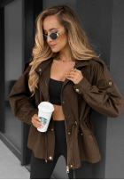Lekka Jacke parka z kapturem Street Glow Schokoladenbraun