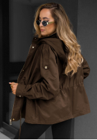 Lekka Jacke parka z kapturem Street Glow Schokoladenbraun