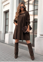 Kleid mini I Meant That Schokoladenbraun