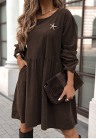 Kleid mini I Meant That Schokoladenbraun