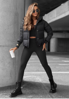 Puchowa Jacke z kapturem Didn’t Ask Schwarz