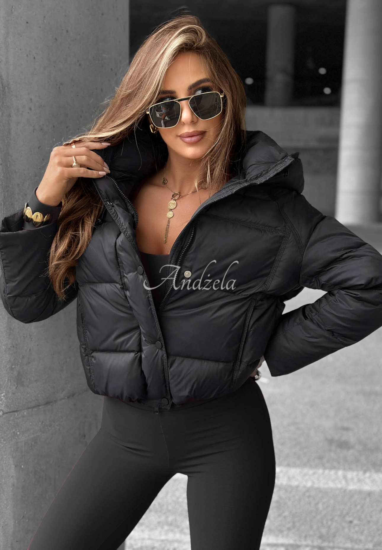 Daunenjacke mit Kapuze Didn’t Ask Schwarz