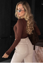 Hose Jeans loose fit z paskiem More To Love Beige