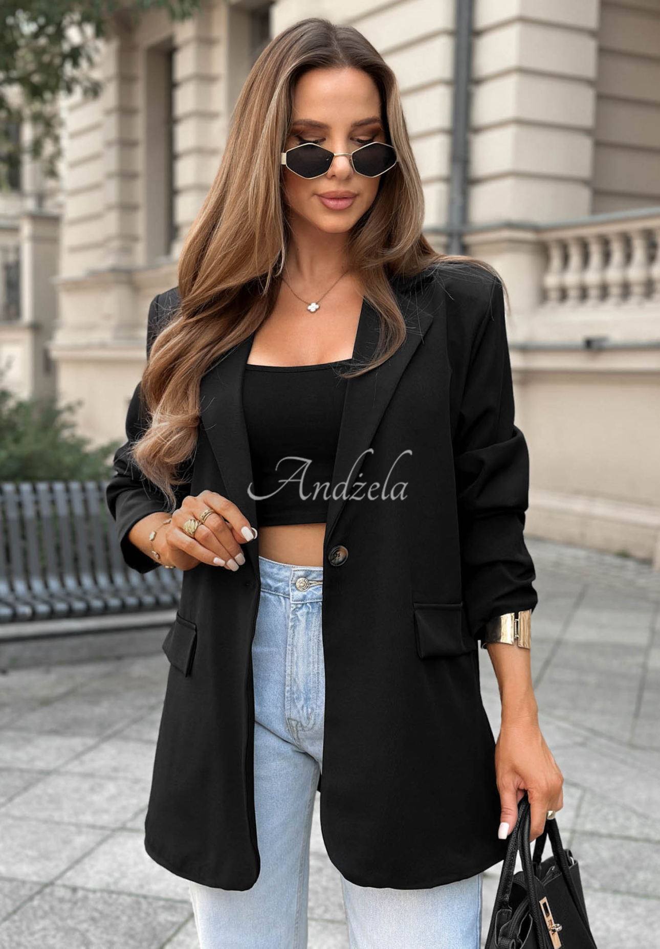 Blazer mit Kragen Silent Charm Schwarz