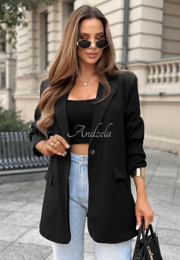 Blazer mit Kragen Silent Charm Schwarz