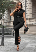 Elegancki Set marynarkowa Weste i Hose dzwony Autumn Atelier Schokoladenbraun