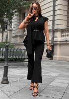 Elegancki Set marynarkowa Weste i Hose dzwony Autumn Atelier Schokoladenbraun