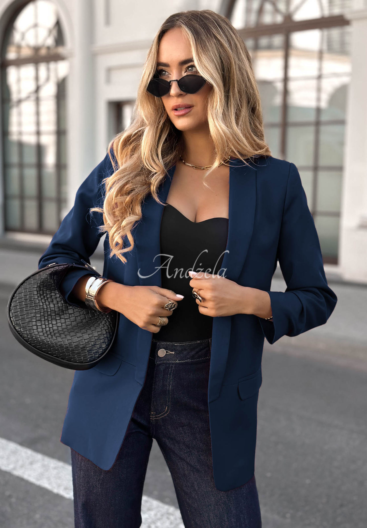 Klassischer Blazer Premium Dunkelblau