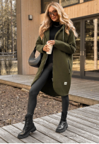 Długa Sweatshirt z kapturem Peaceful Mind Khaki