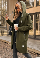 Długa Sweatshirt z kapturem Peaceful Mind Khaki