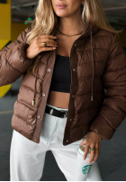 Pikowana Jacke z dzianinowymi wstawkami Secret Note Beige