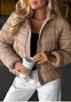 Pikowana Jacke z dzianinowymi wstawkami Secret Note Beige