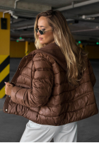 Pikowana Jacke z dzianinowymi wstawkami Secret Note Beige