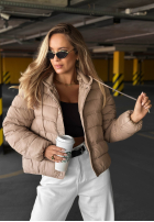 Pikowana Jacke z dzianinowymi wstawkami Secret Note Beige