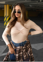 Bluse z marszczeniem By Your Side Schwarz