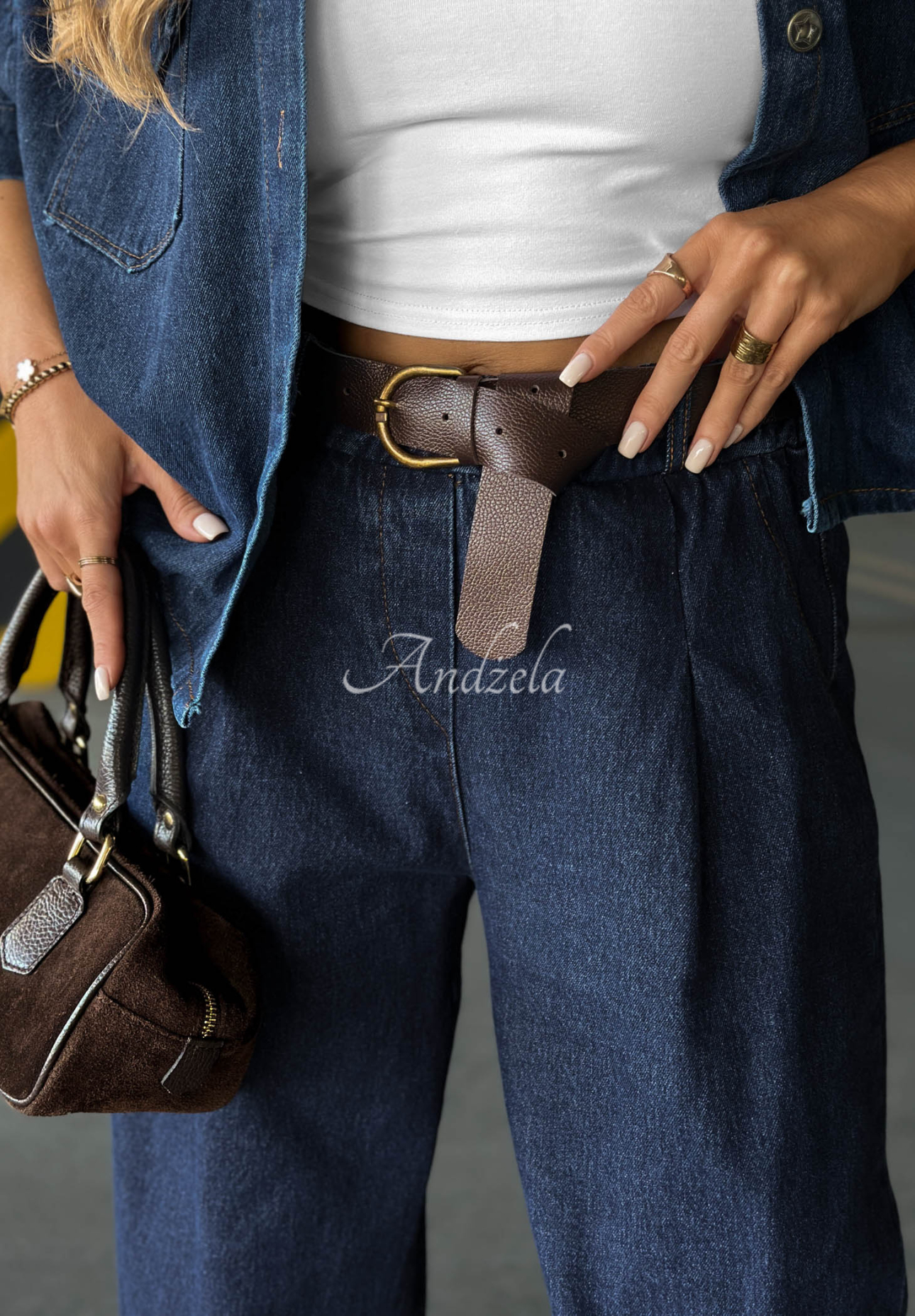 Denim-Set Jacke und Hose Just Wonder Dunkelblau