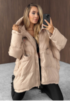Pikowana Jacke z kapturem Coldest Of Times Beige