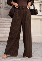Set w paski Blazer i Hose Fifth Avenue Schokoladenbraun