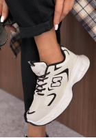 Sneakersy Amber Affair Beige-Schwarz