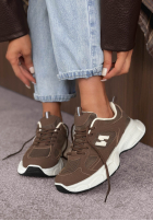 Sneakersy Amber Affair Beige-Schwarz