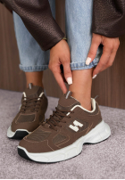 Sneakersy Amber Affair Beige-Schwarz
