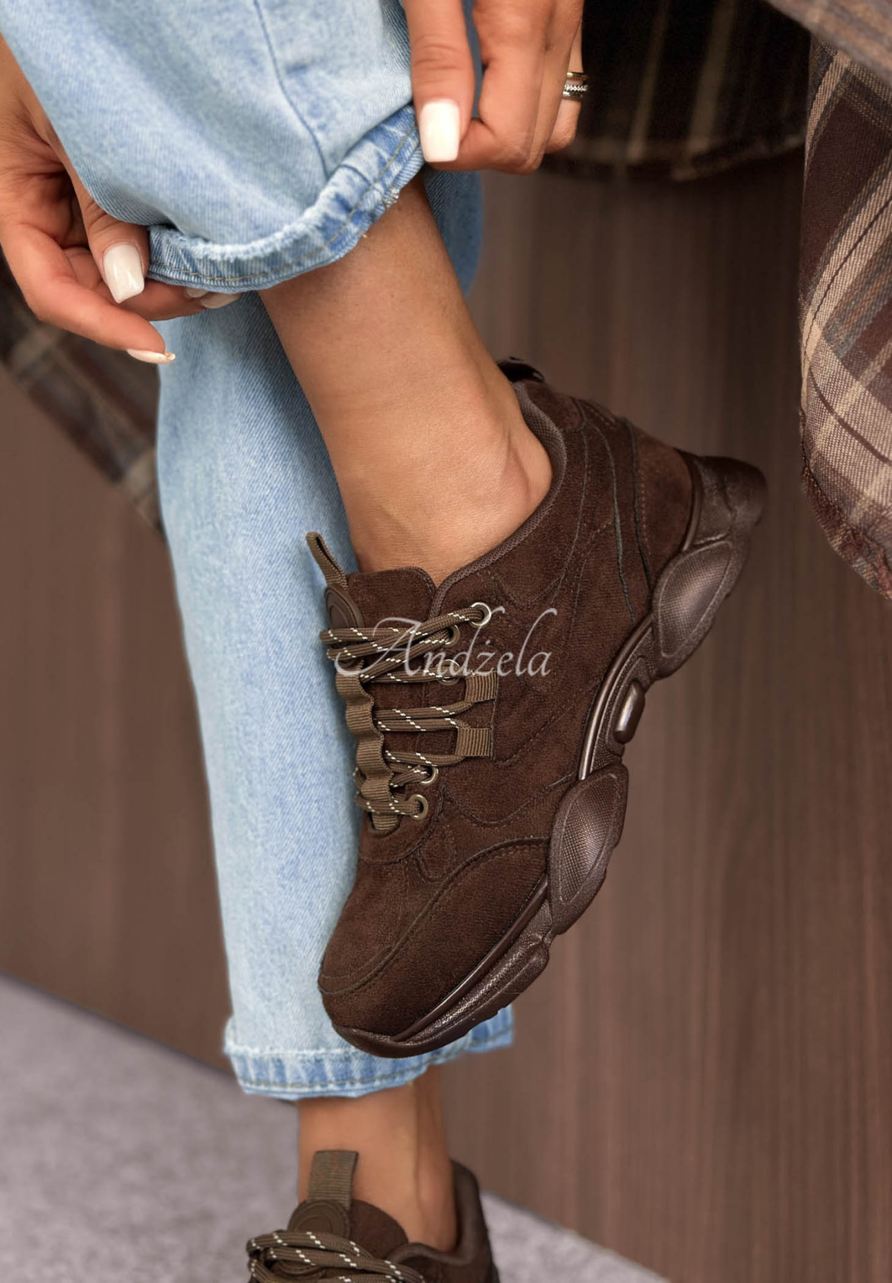Wildleder-Sneaker New Journey Schokoladenbraun