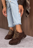 zamszowe sneakersy New Journey Schokoladenbraun