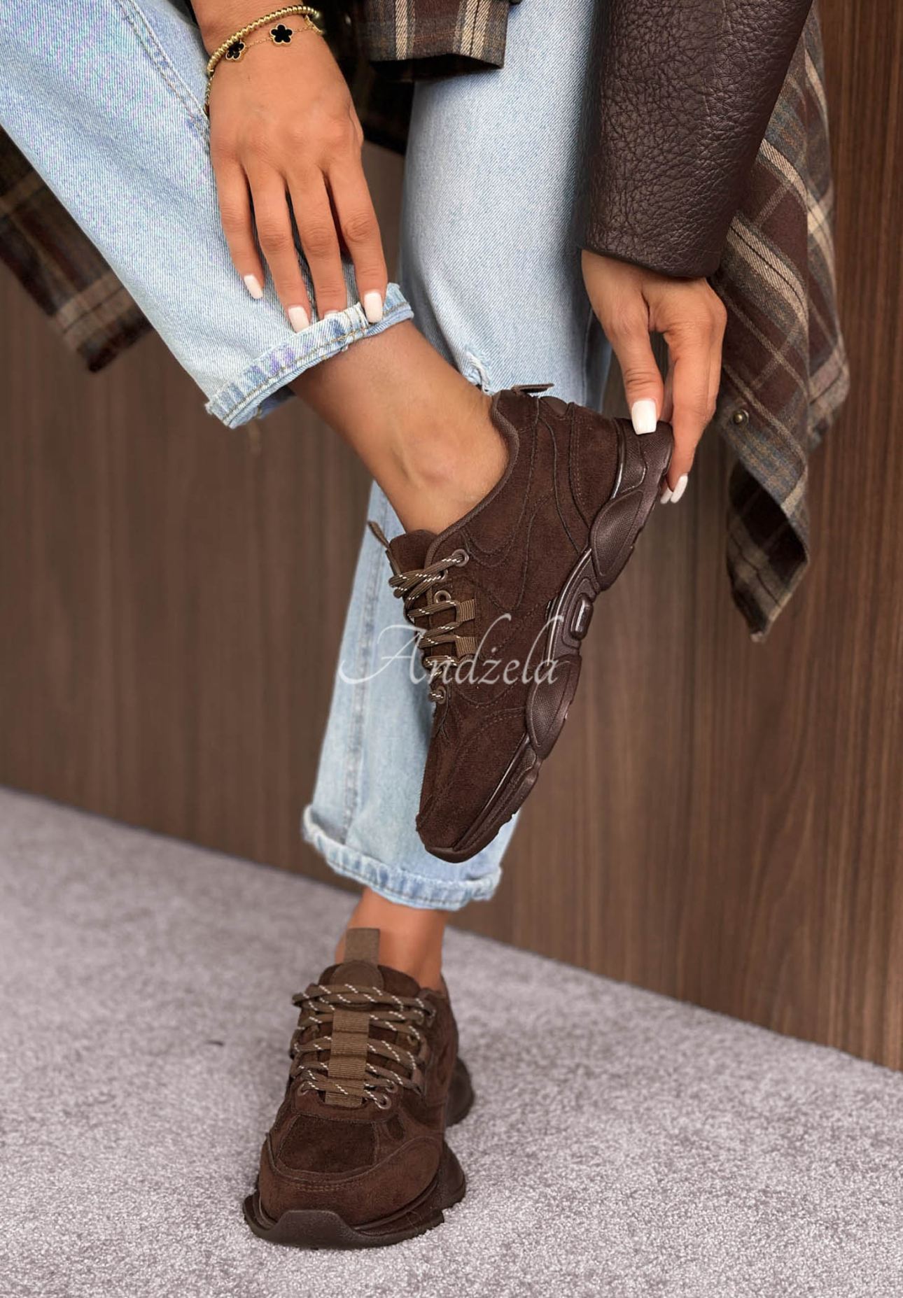 Wildleder-Sneaker New Journey Schokoladenbraun