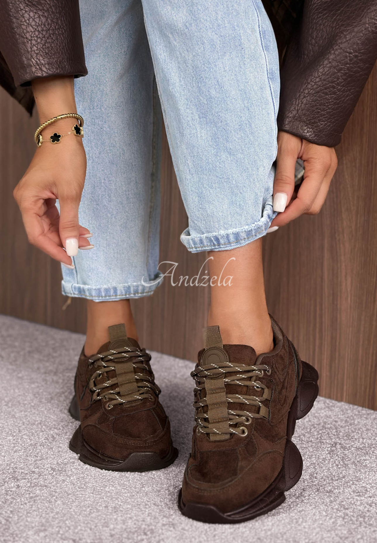 Wildleder-Sneaker New Journey Schokoladenbraun