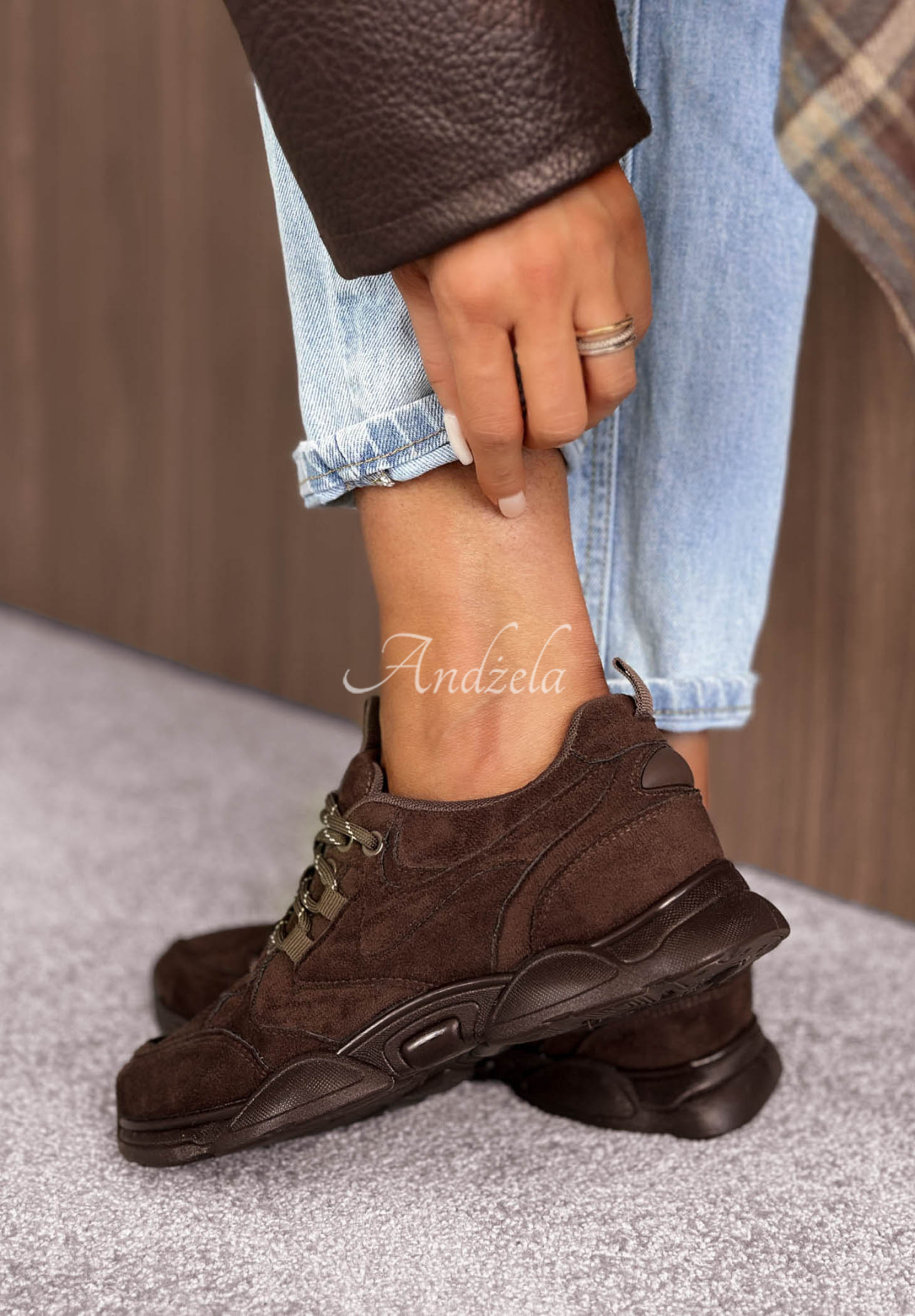 Wildleder-Sneaker New Journey Schokoladenbraun