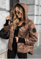 Pikowana Jacke z kapturem Just The Wind Camel
