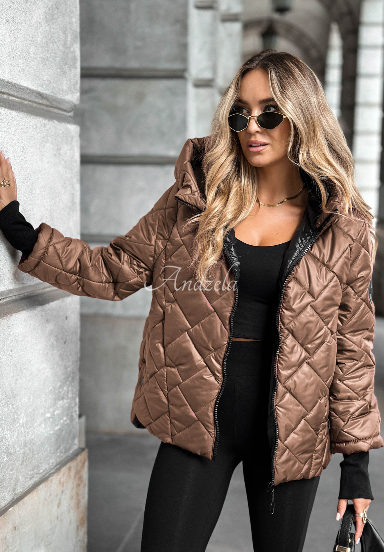 Steppjacke mit Kapuze Just The Wind Camel