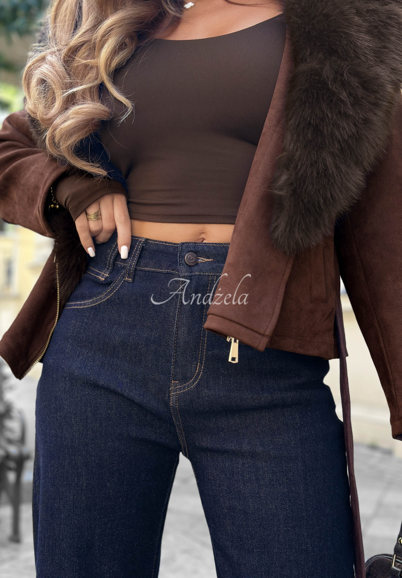 Jeanshose mom fit As You Wish Dunkelblau