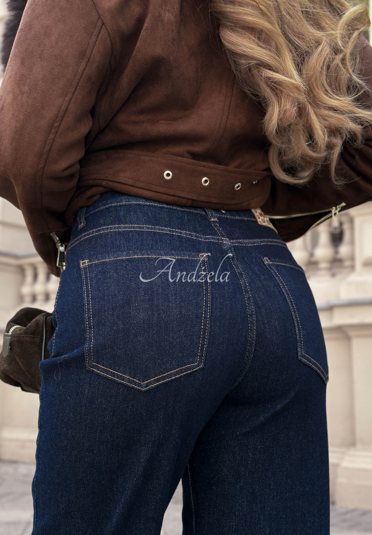 Jeanshose mom fit As You Wish Dunkelblau