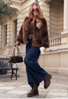 Krótkie futerko Autumn Ritual Beige