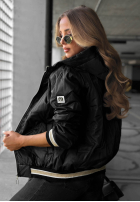 Pikowana Jacke z kapturem Golden Days Schokoladenbraun