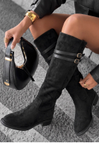 zamszowe Stiefel przed kolano Autumn Grace Schokoladenbraun