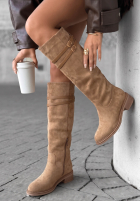 zamszowe Stiefel przed kolano Autumn Grace Schokoladenbraun