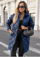 Długa pikowana Jacke Trust Your Intuition Dunkelblau