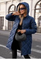 Długa pikowana Jacke Trust Your Intuition Dunkelblau