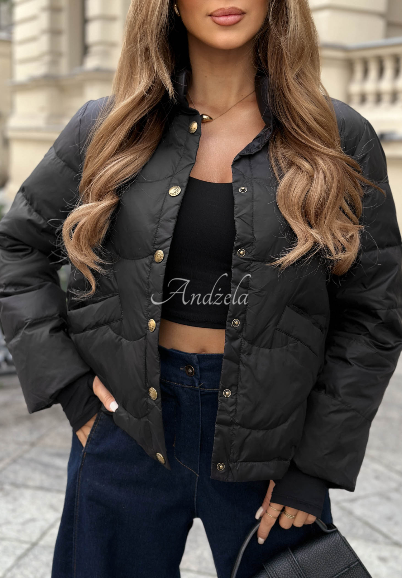 Kurze Daunenjacke Last Thing Schwarz