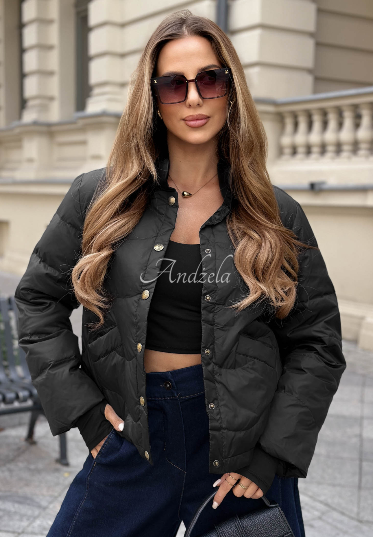 Kurze Daunenjacke Last Thing Schwarz