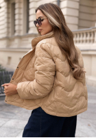 Krótka puchowa Jacke Last Thing Beige