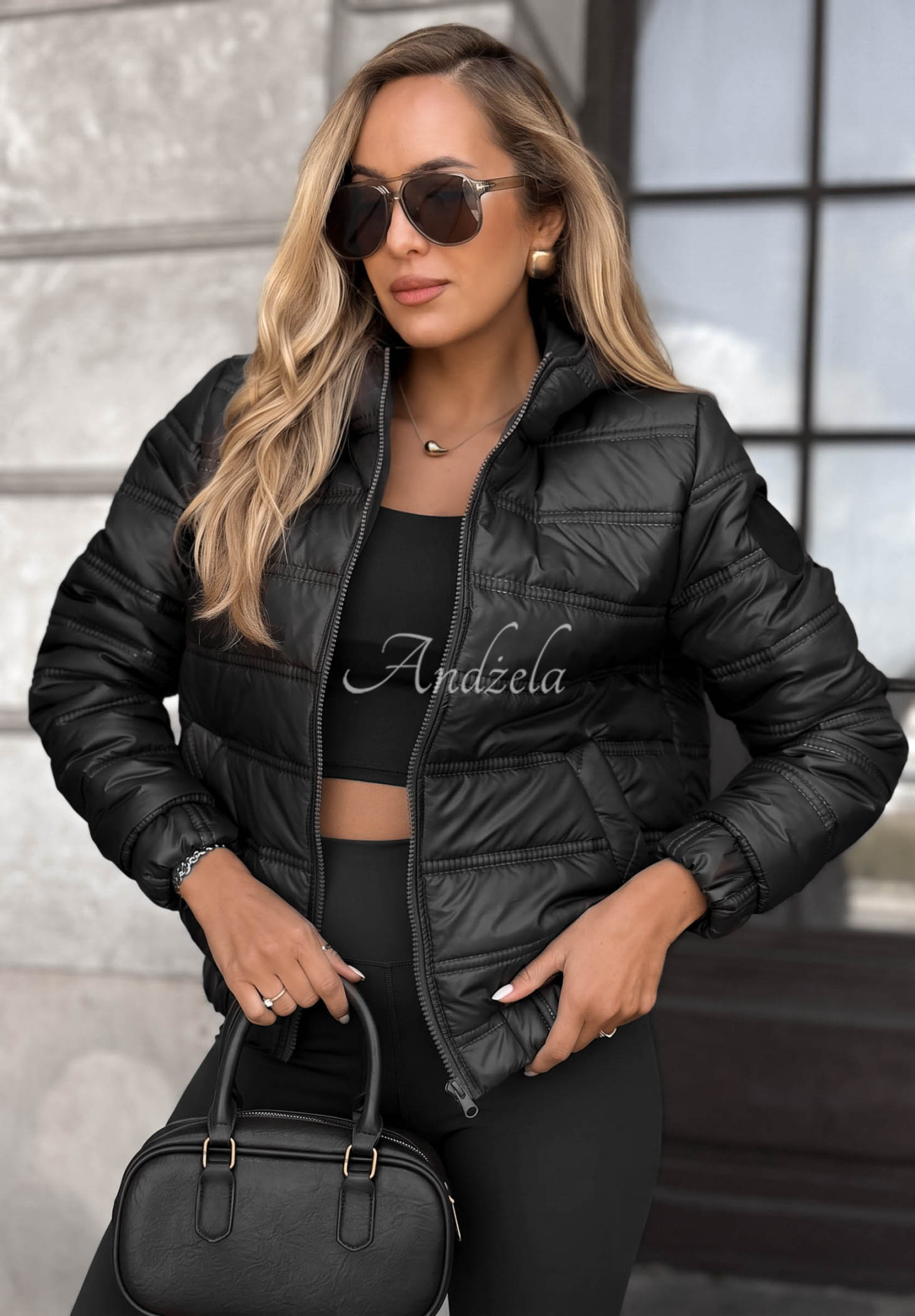 Gesteppte Jacke mit Kapuze Wait For Me Rot