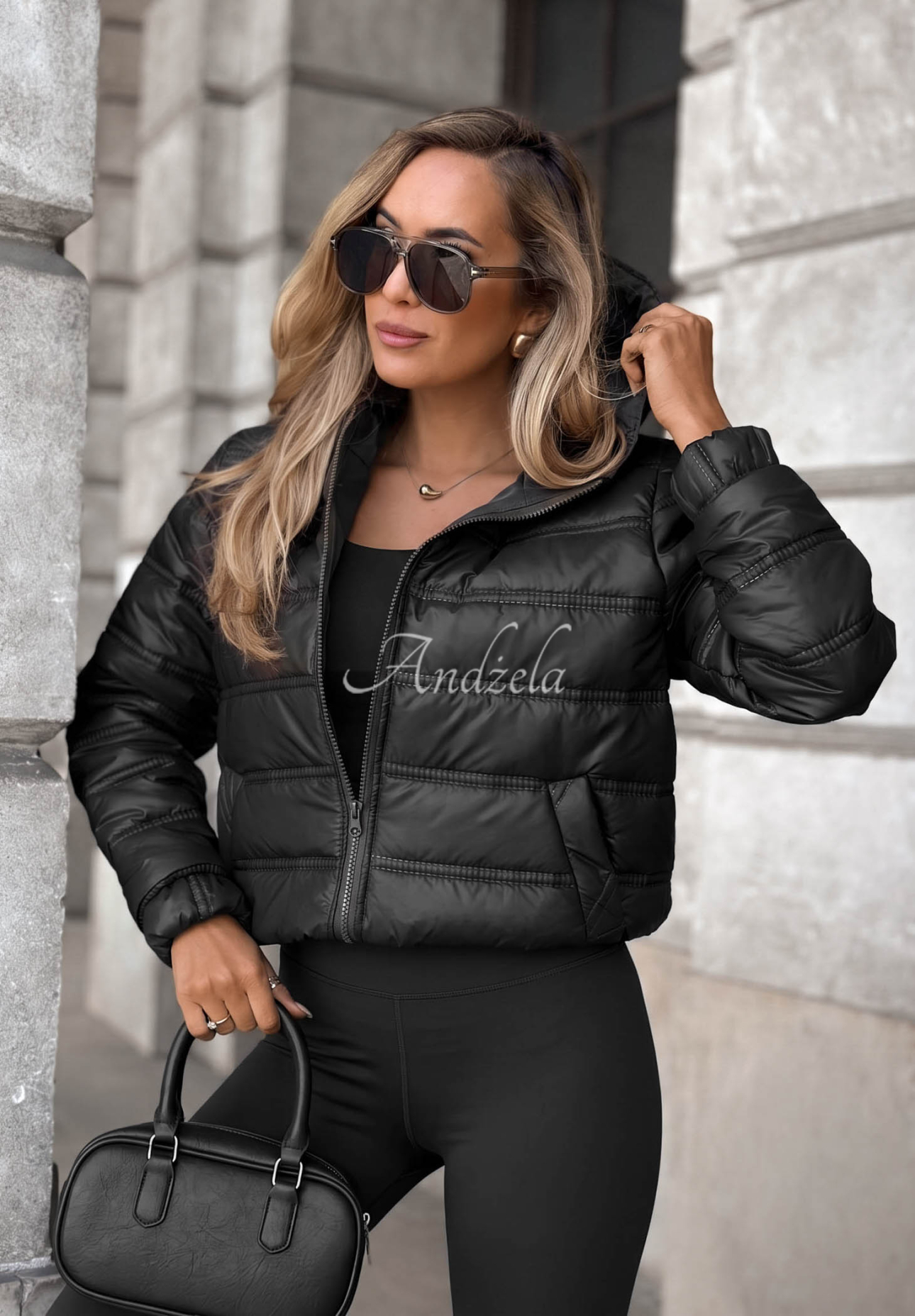 Gesteppte Jacke mit Kapuze Wait For Me Rot
